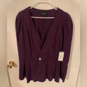 Women’s plum color, one button blazer size 16